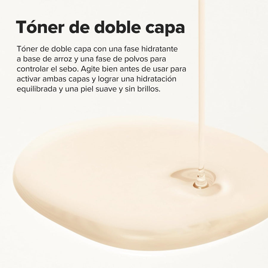 Tónico de Arroz Doble Capa Beauty of Joseon detalle del envase y la tapa.