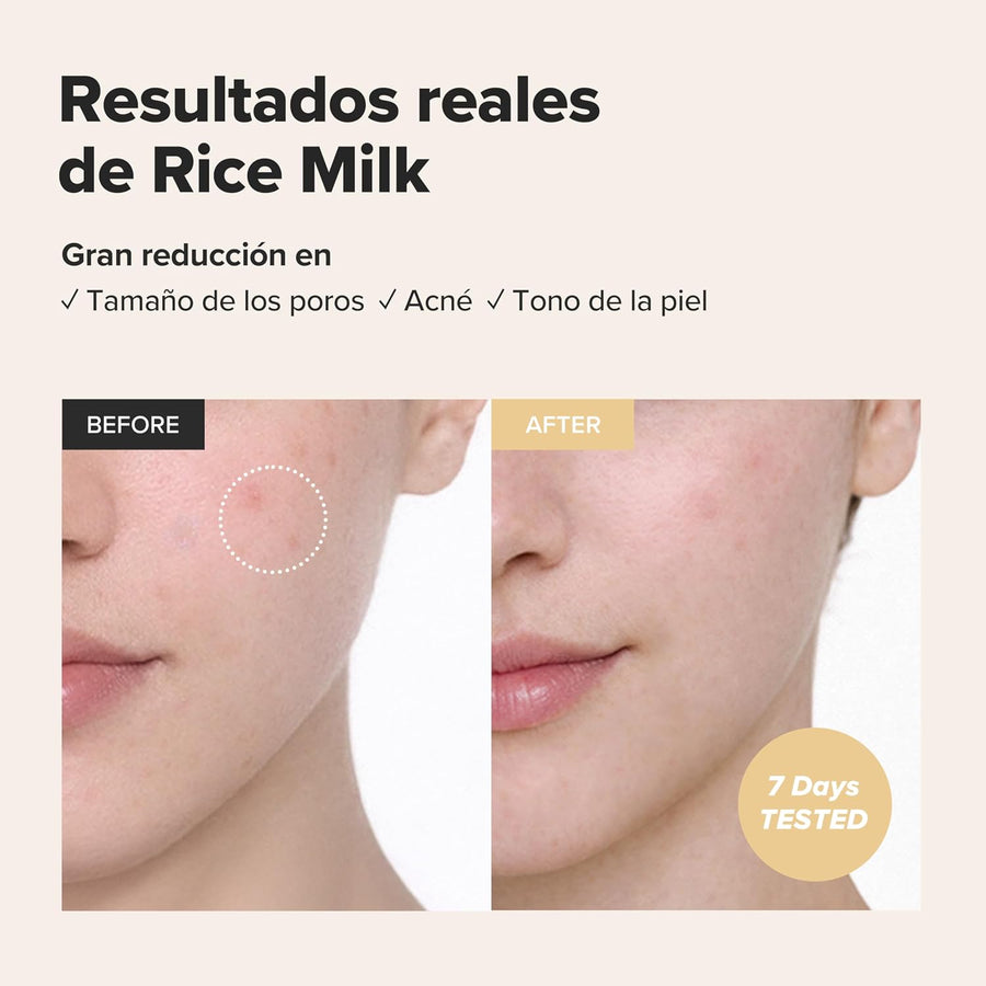 Tónico de Arroz Doble Capa Beauty of Joseon aplicación sobre el rostro.