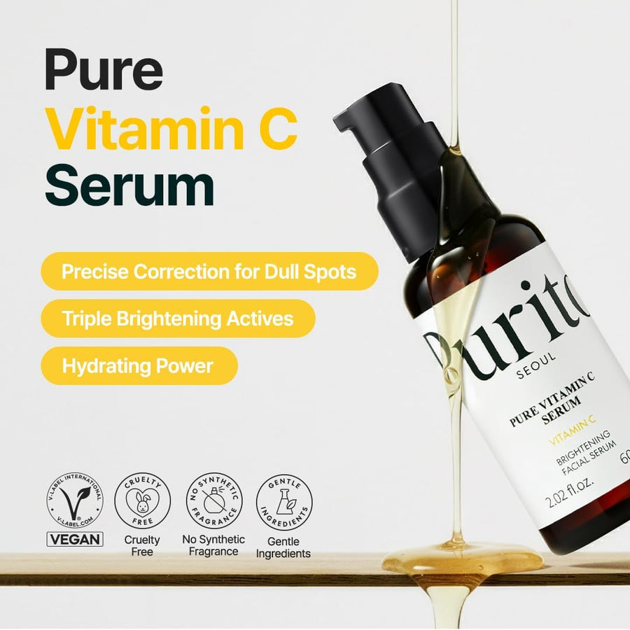 Sérum de Vitamina C Pura Purito textura gel de la fórmula.