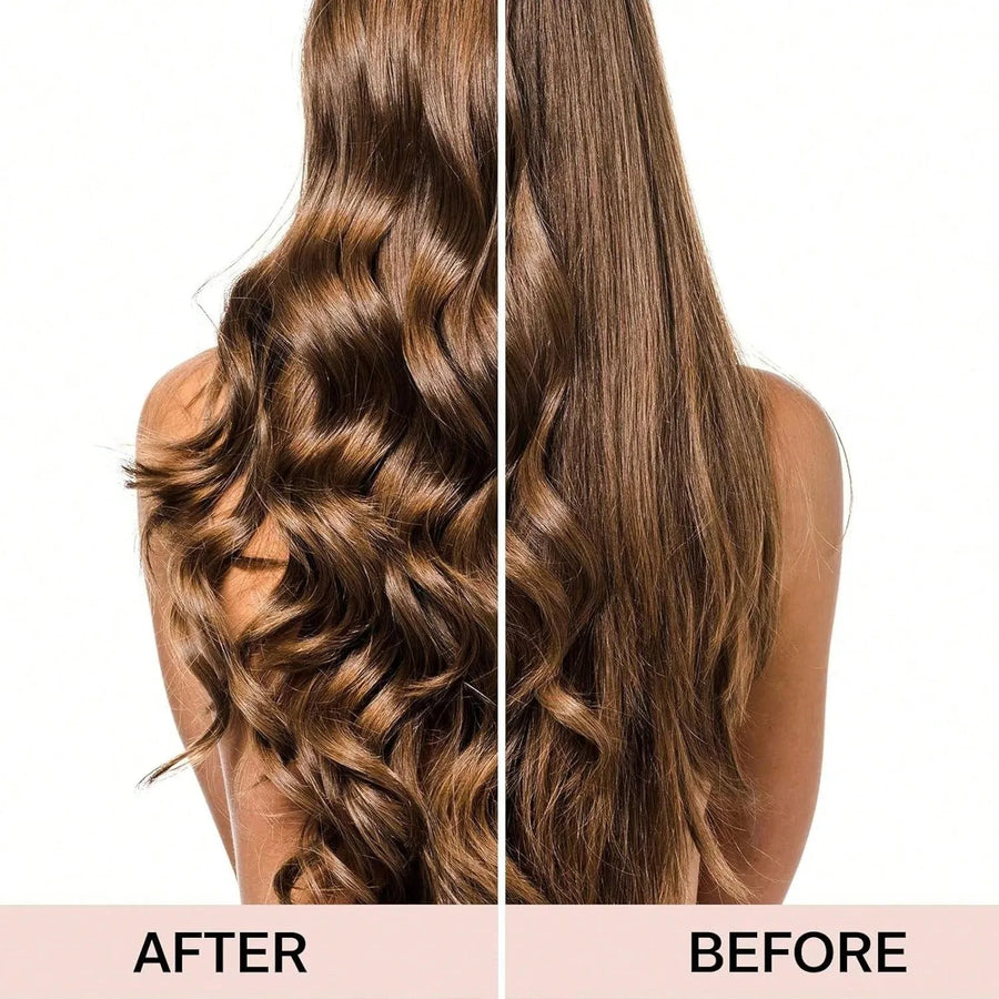 Rizador Satinado Sin Calor resultado de rizos en cabello largo