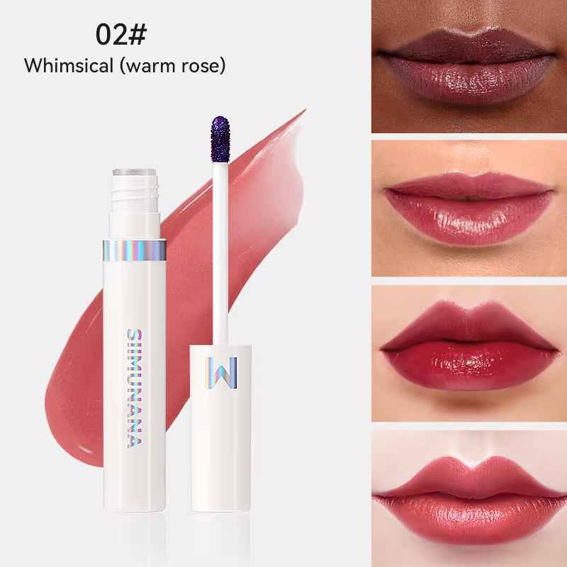 Tinte de Labios Peel Off SIMUNANA Color Natural muestra de tono rosa.