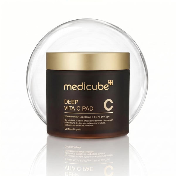 Discos Medicube Deep Vita C, bote frontal de 70 discos