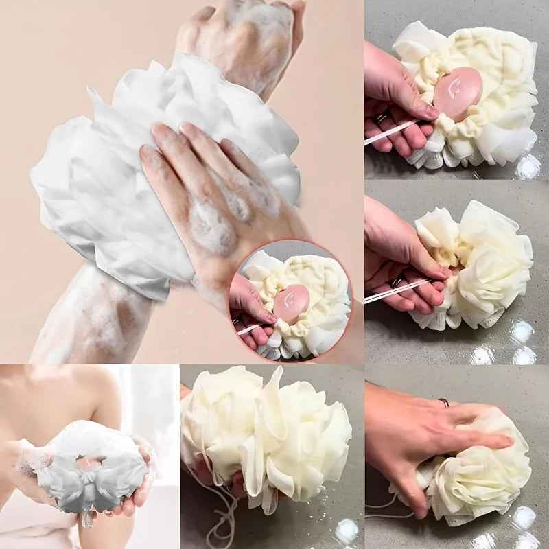 Loofah Sponge Bath Ball 2 en 1 con Dispensador