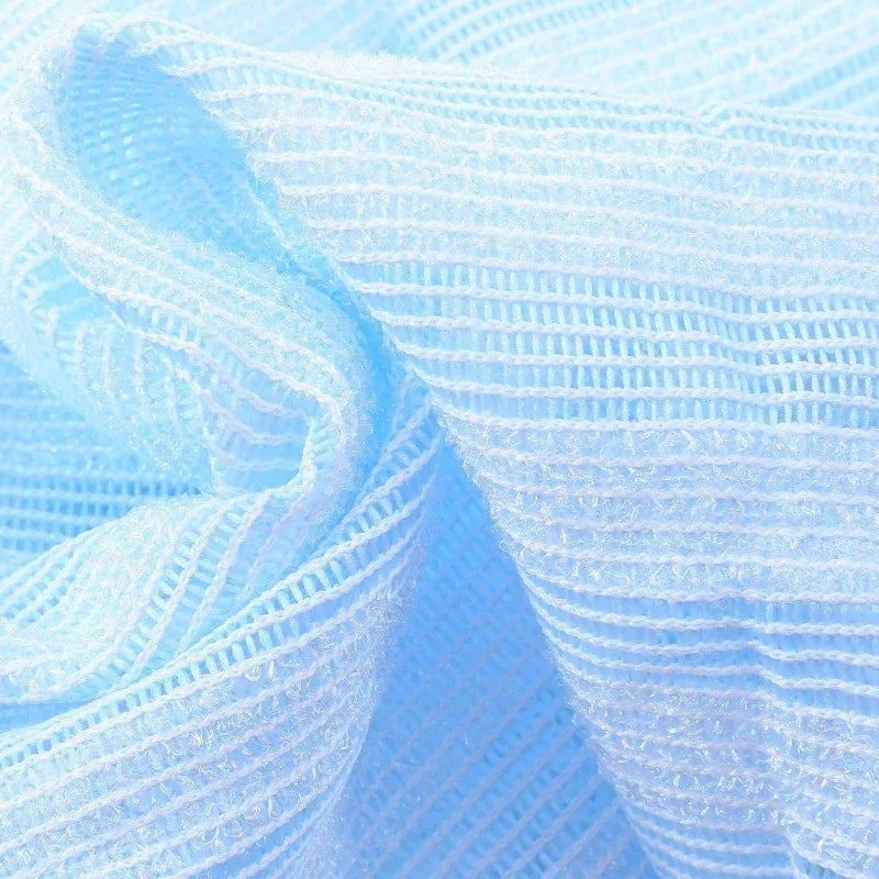 Toalla Exfoliante Larga para Espalda presentación de colores disponibles.
