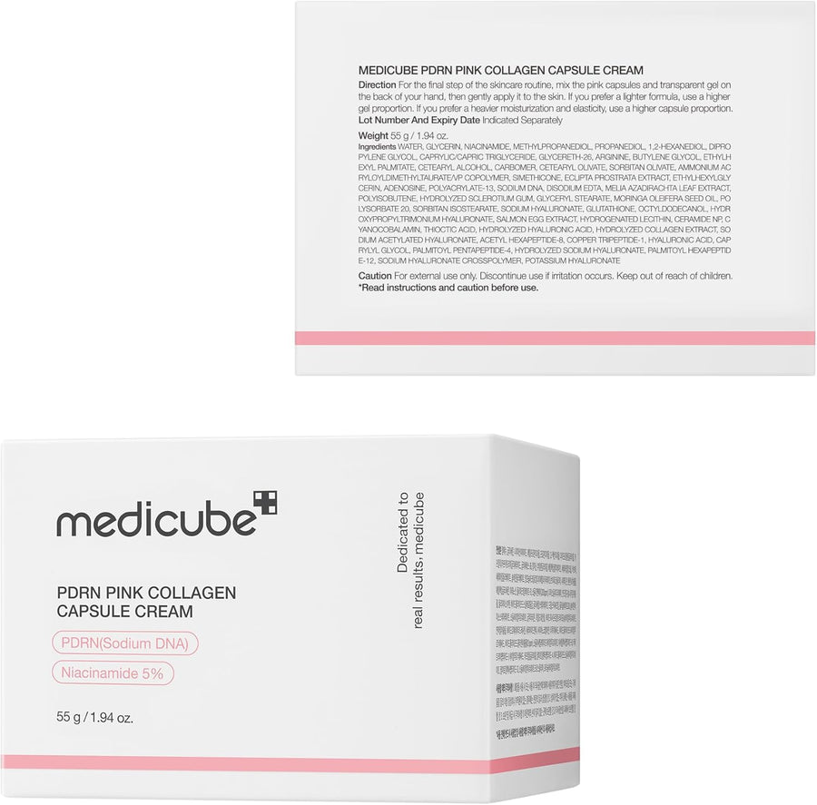 Capsule Cream con PDRN Medicube composición editorial de K-beauty.