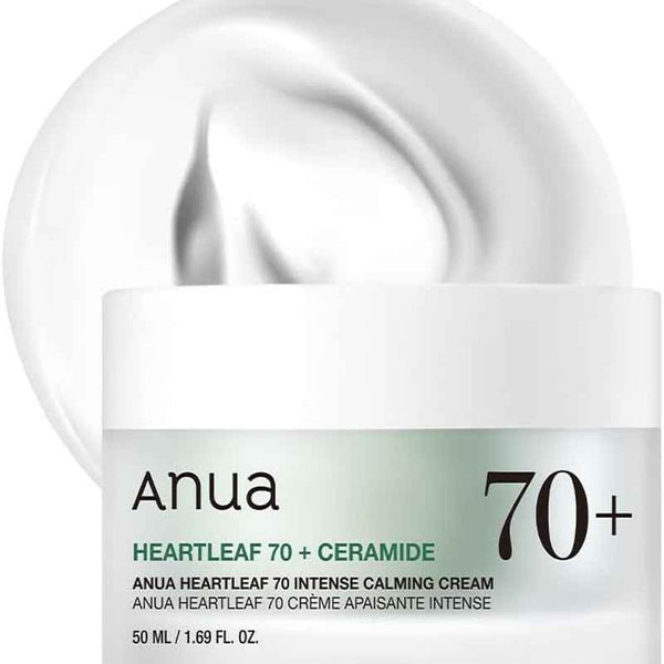 Crema calmante Heartleaf 70% Anua envase frontal de 50 ml.