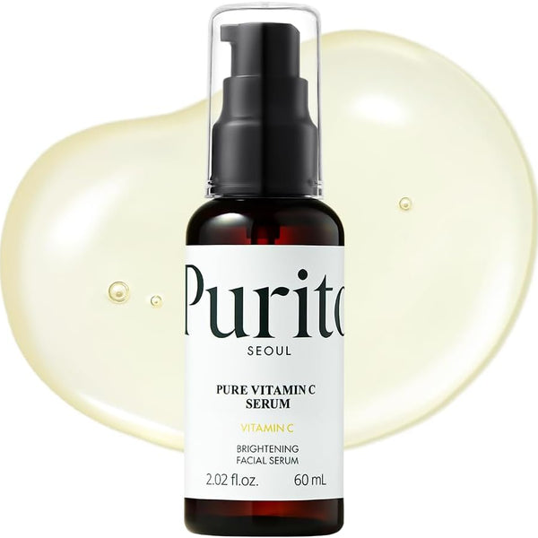 Sérum de Vitamina C Pura Purito envase ámbar frontal de 60 ml.