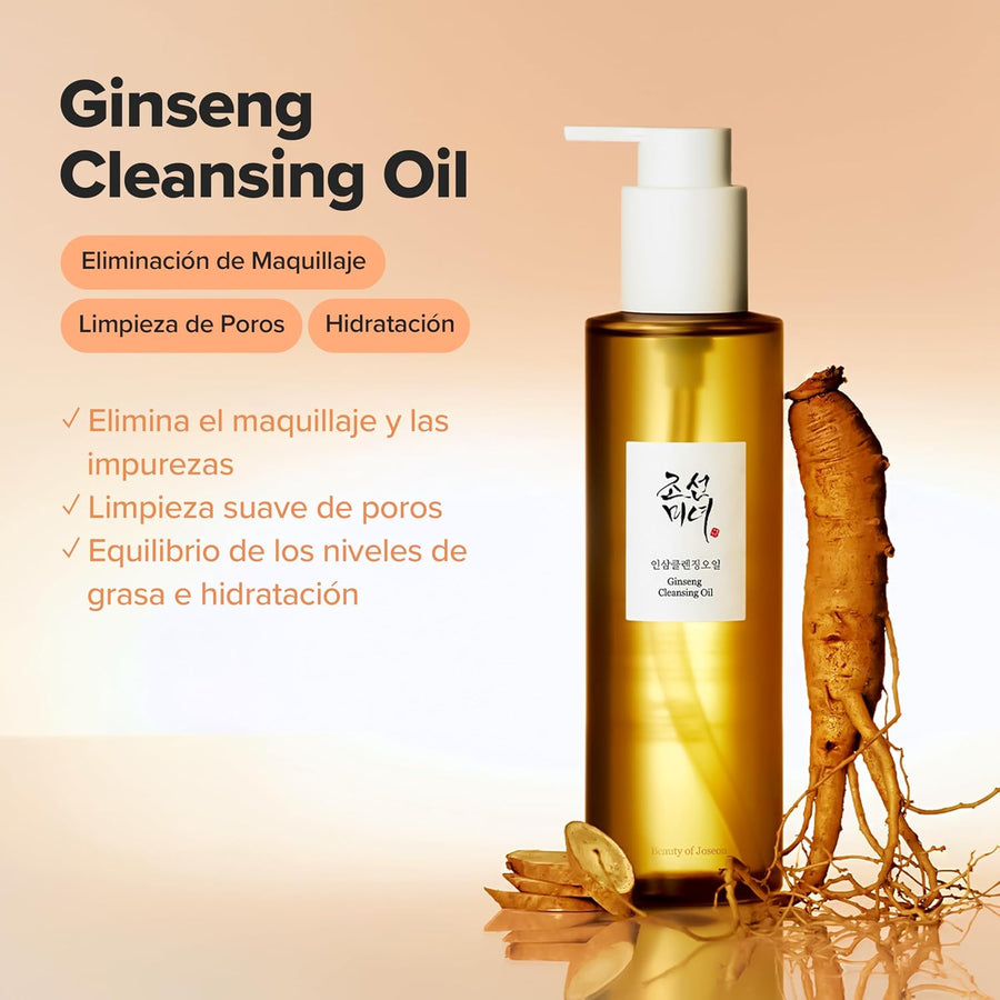 Aceite Limpiador de Ginseng Beauty of Joseon aplicación sobre el rostro.