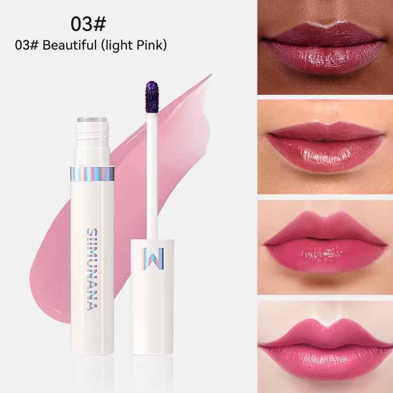 Tinte de Labios Peel Off SIMUNANA Color Natural aplicación sobre los labios.