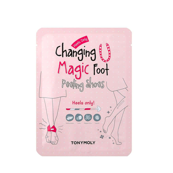 Peeling para talones Changing U Magic sobre rosa de TONYMOLY con extracto de sandía.
