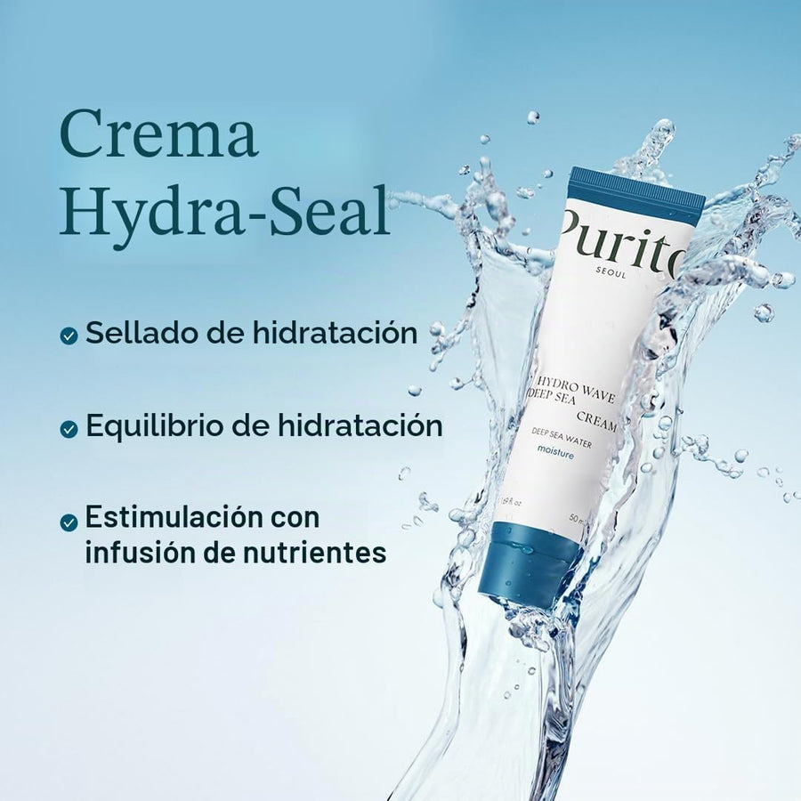 Deep Sea Pure Water Cream Purito textura en gel ligera.