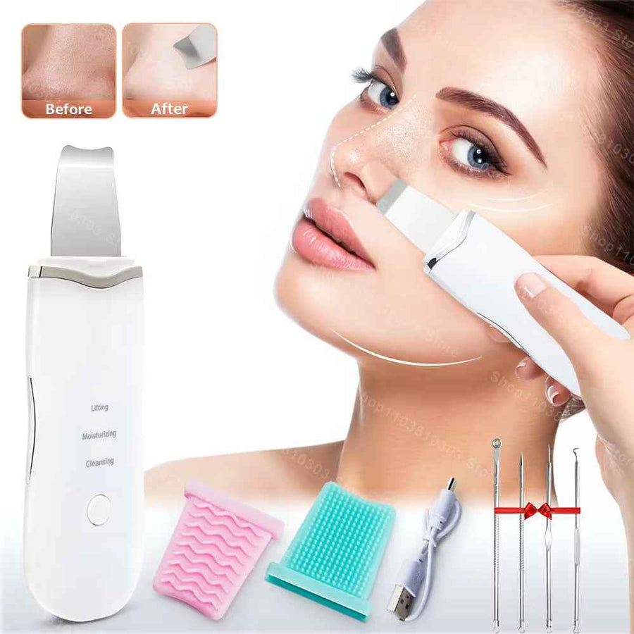 Espátula Ultrasónica Facial cabezal de cerca