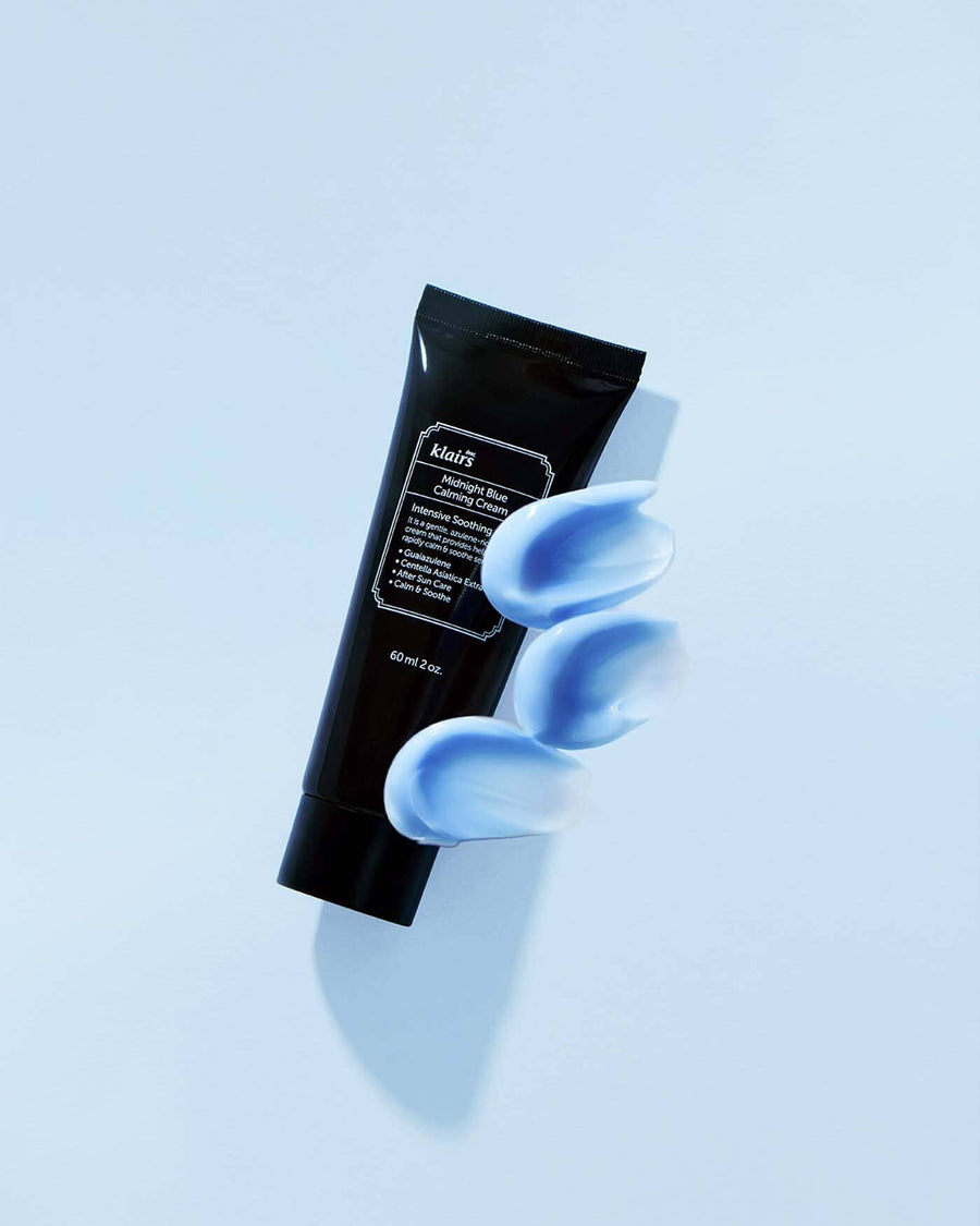 Crema Calmante Azul Guaiazulena Klairs ingredientes destacados del producto.