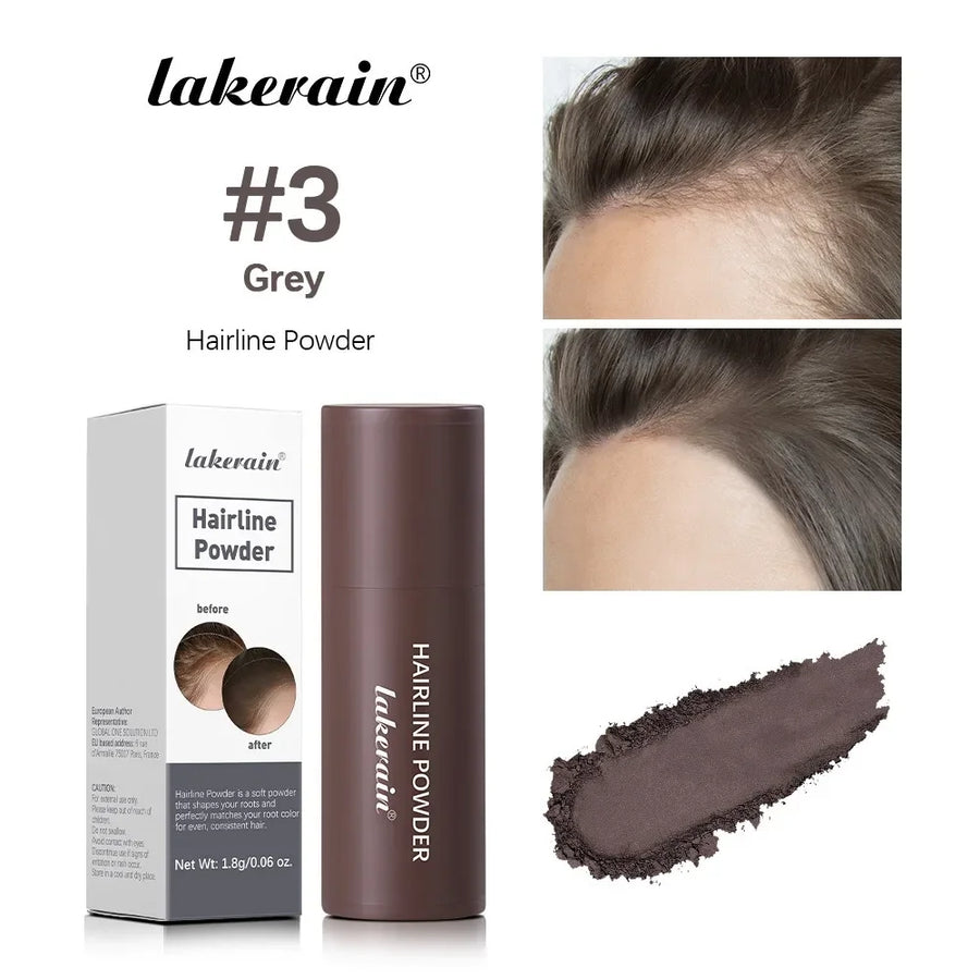 Polvo Corrector de Nacimiento de Cabello Lakerain vista del envase cerrado.