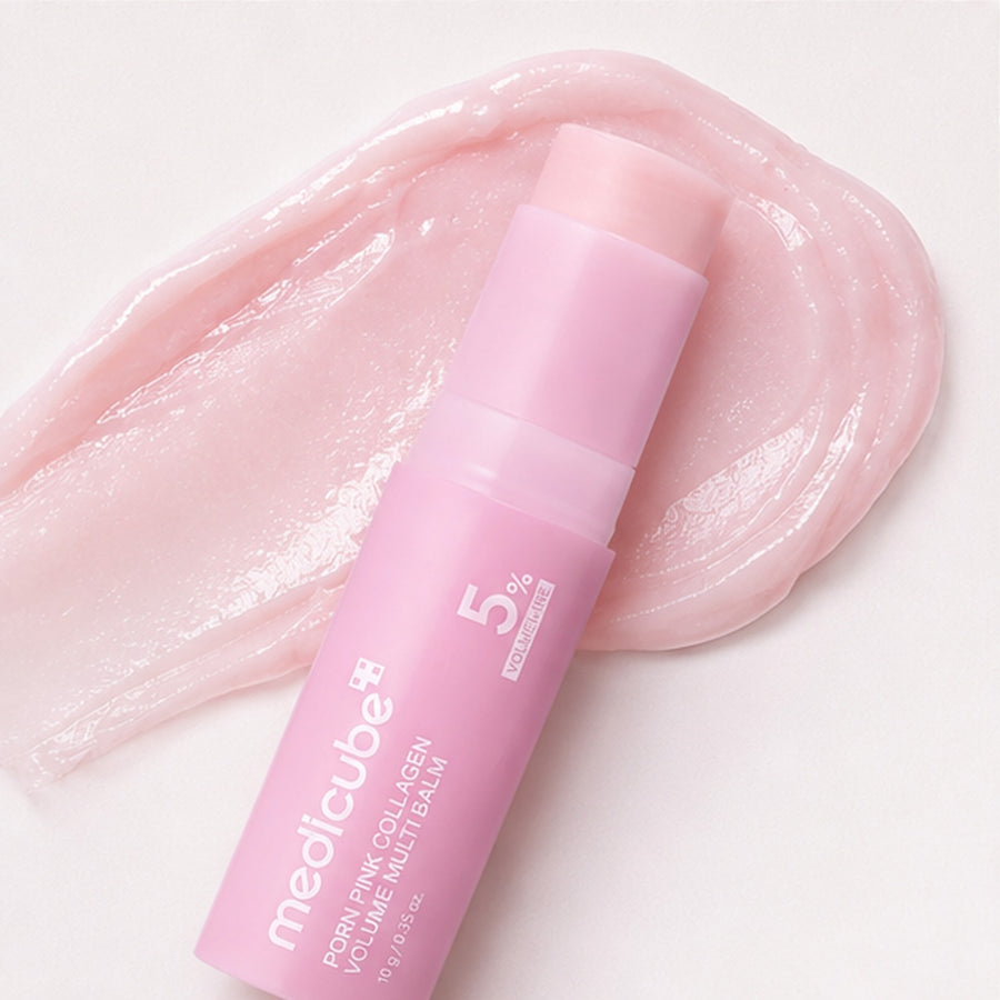 Medicube PDRN Pink Collagen Volume Multi Balm textura del bálsamo rosa