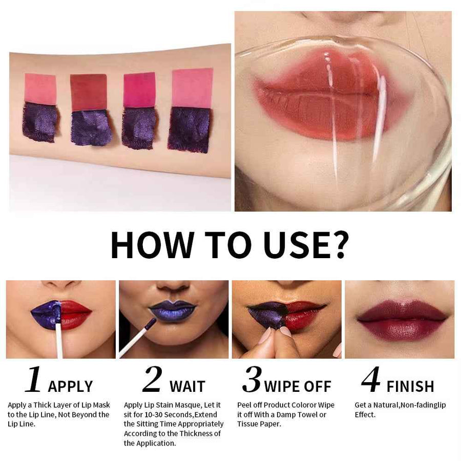 Tinte de Labios Peel Off SIMUNANA Color Natural envase blanco con aplicador.