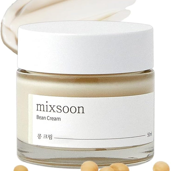 Mixsoon Bean Cream Vegansnail, Long-Lasting Soothing Hydration Cream for Face, Korean Skin Care 1.69 Fl.Oz 50Ml