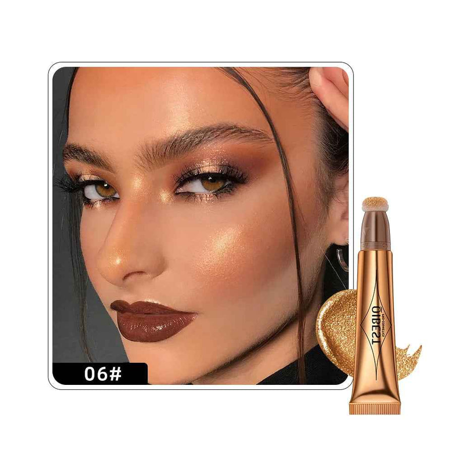 Maquillaje líquido 3 en 1 con aplicador cushion textura cremosa y modulable.