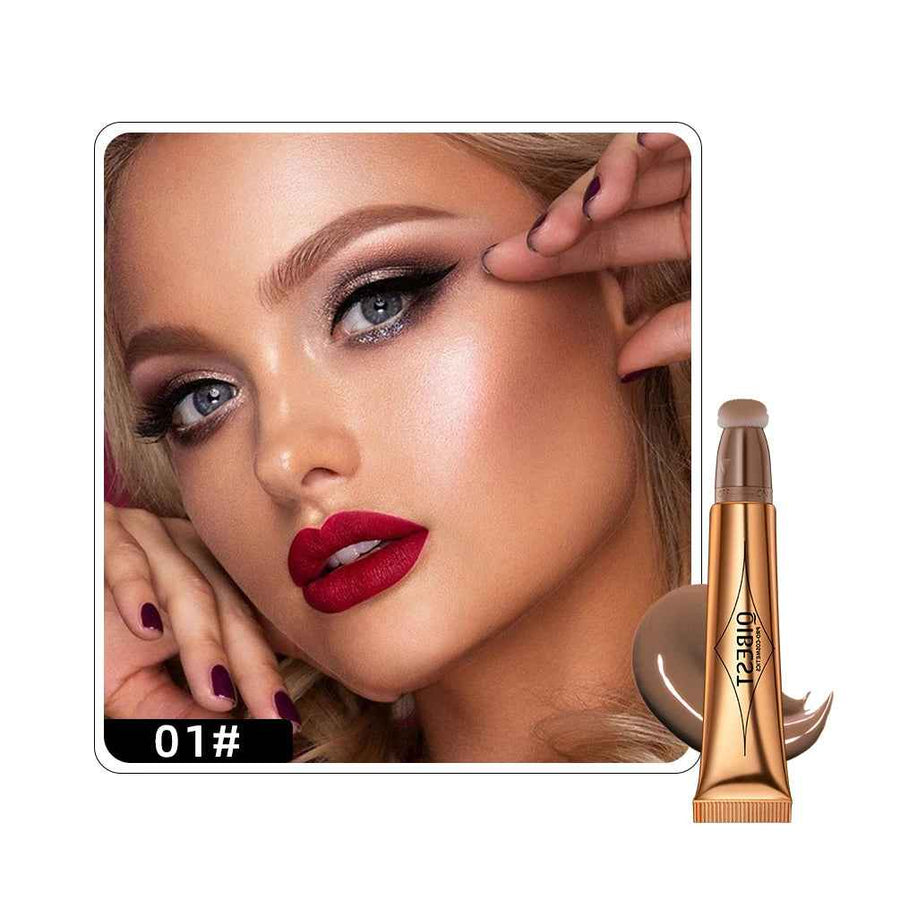 Maquillaje líquido 3 en 1 con aplicador cushion composición de maquillaje facial.